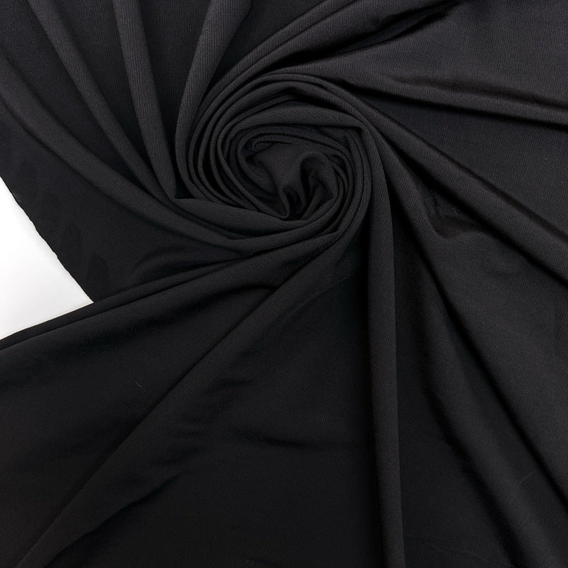 Viscose Knitted Fabric Black Stretch