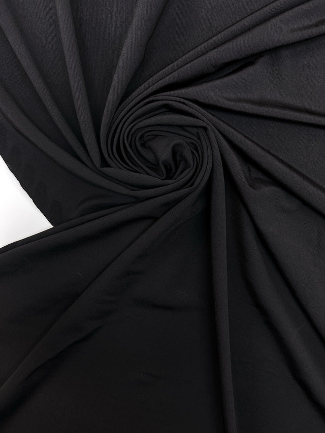 Viscose Knitted Fabric Black Stretch