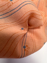 Virgin Wool Woven Printed Orange Stripes
