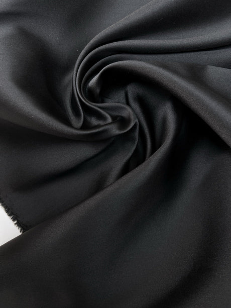 Black Polyamide Twill Suit Fabric