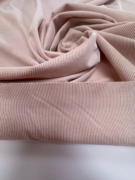 Beige Golden Knitted Fabric Polyamide Lurex Elastane
