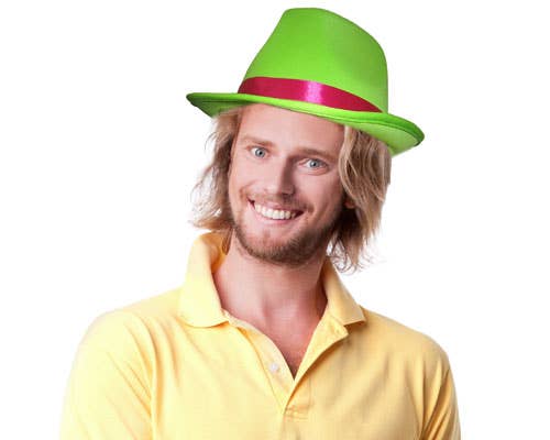 Green Fedora Hat