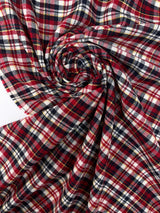 Wool Checked Woven Fabric
