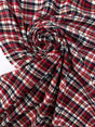 Wool Checked Woven Fabric