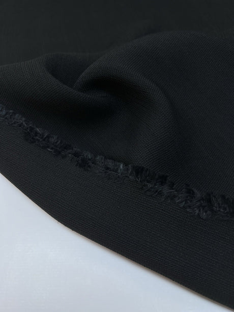 Wool Crepe Fabric Black