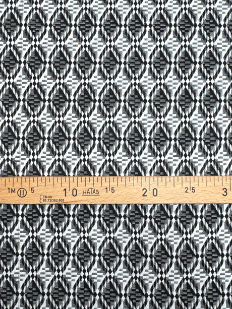 Polyamide Elastane Jacquard Knit Black White