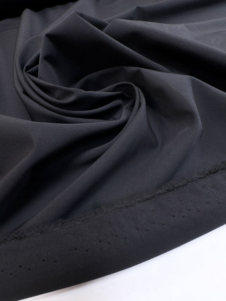 Wool Polyamide Suiting Black