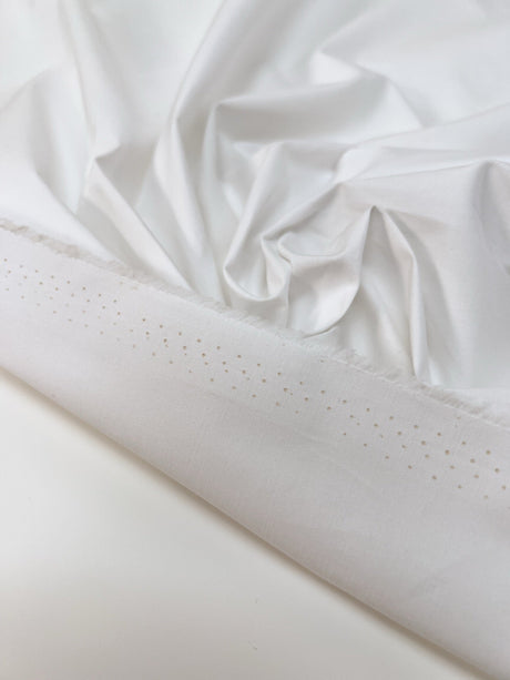 Cotton Stretch White Fabric