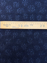 Wool Silk Double Weave Blue Abstract Fabric