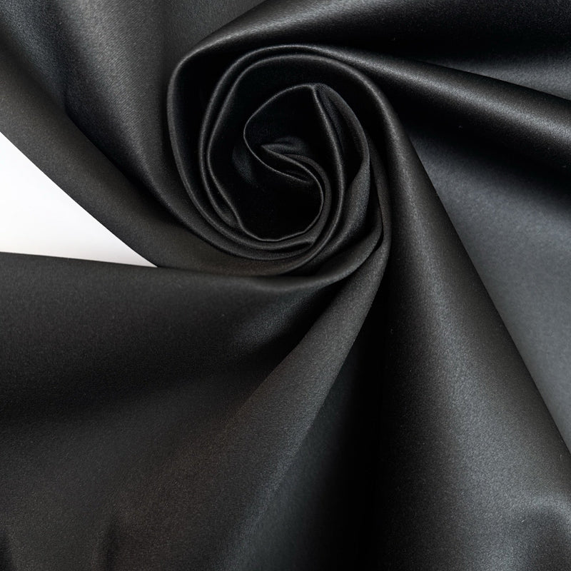 Black Polyester Sateen