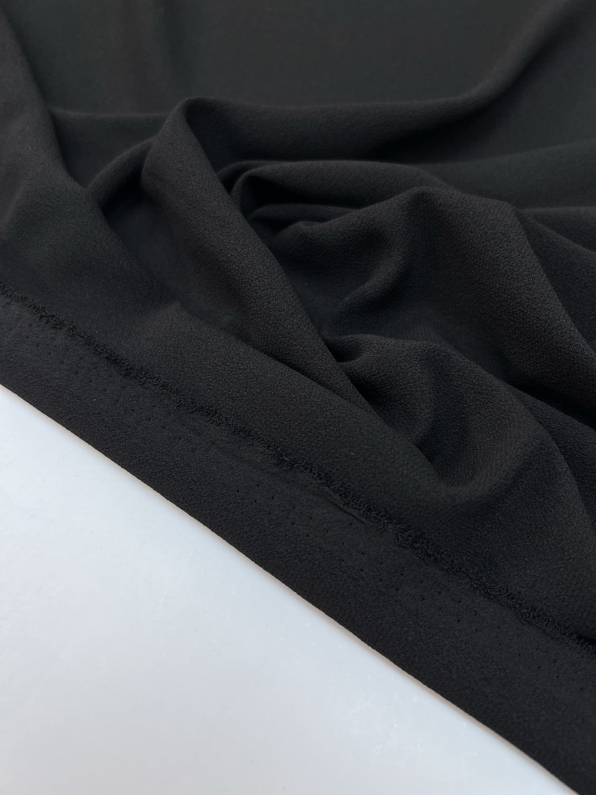 Black Polyamide Crepe Fabric