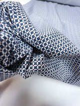 Polyamide Elastane Crepe Printed Blue White