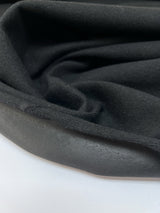 Black Wool Fused Knitted Fabric