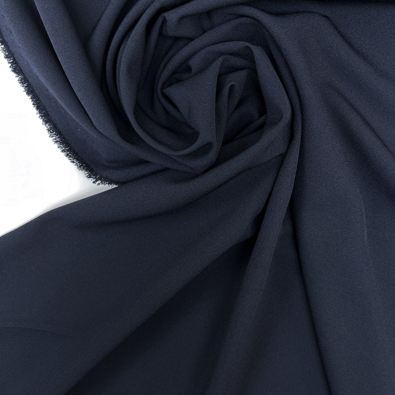 Blue Acetate Elastane Crepe