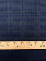 Viscose Blend Knit Checked Blue-Black
