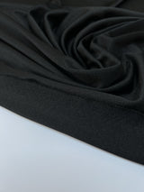 Black Polyester Elastane Knitted Fabric