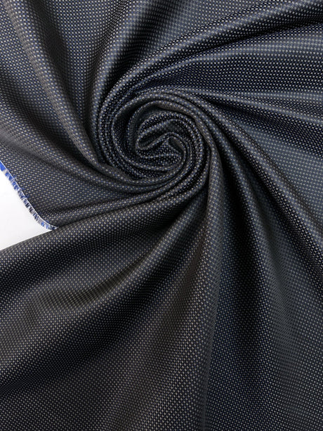 Wool Blend Changeant Jacquard Blue Black