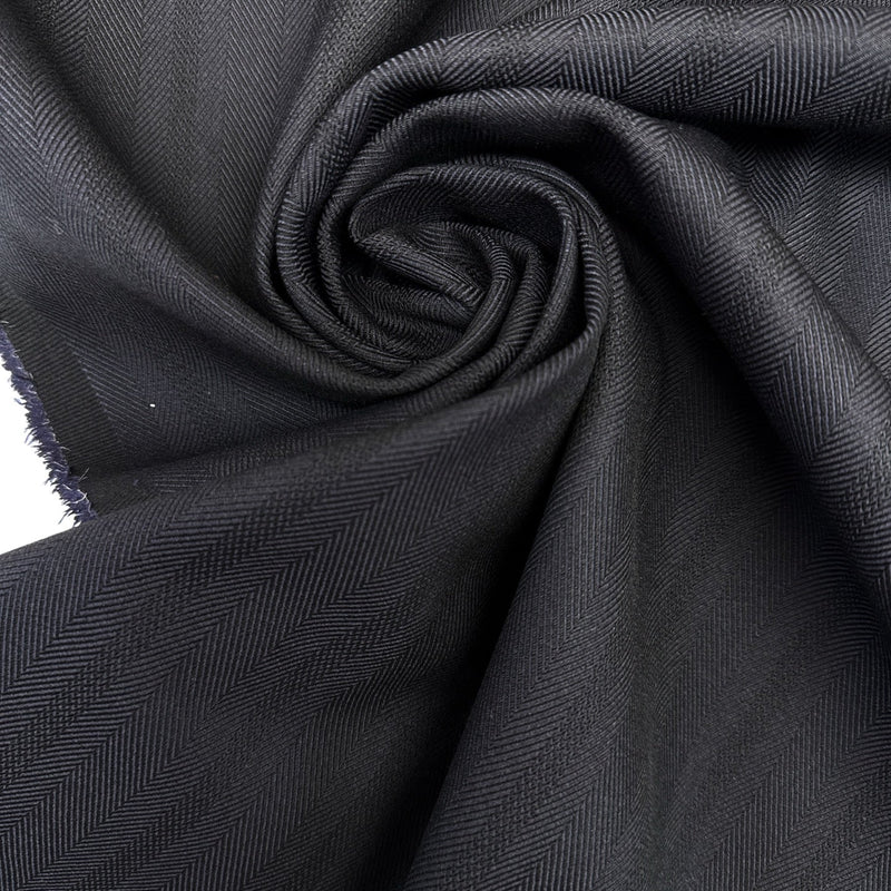 Wool Blend Twill Striped Purple Black