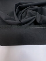 Black Virgin Wool Oxford Weave