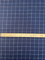 Viscose Blend Knit Checked Beige Blue