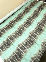 Viscose Sateen Printed Gray Green