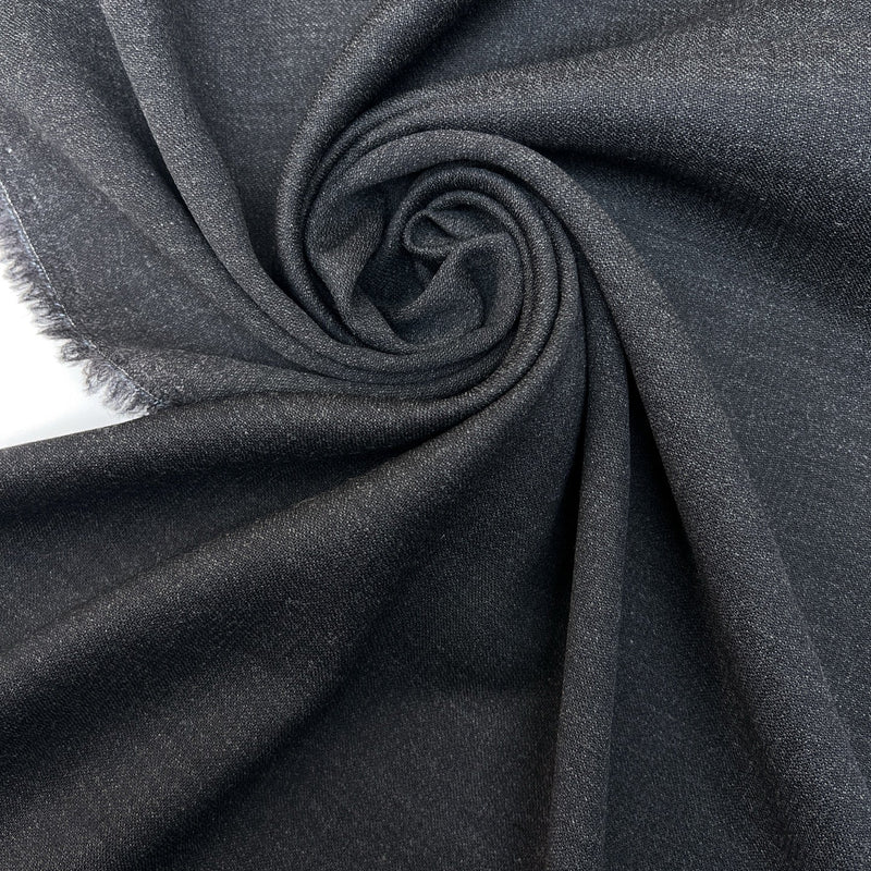 Italian Wool Fabric Gray Black