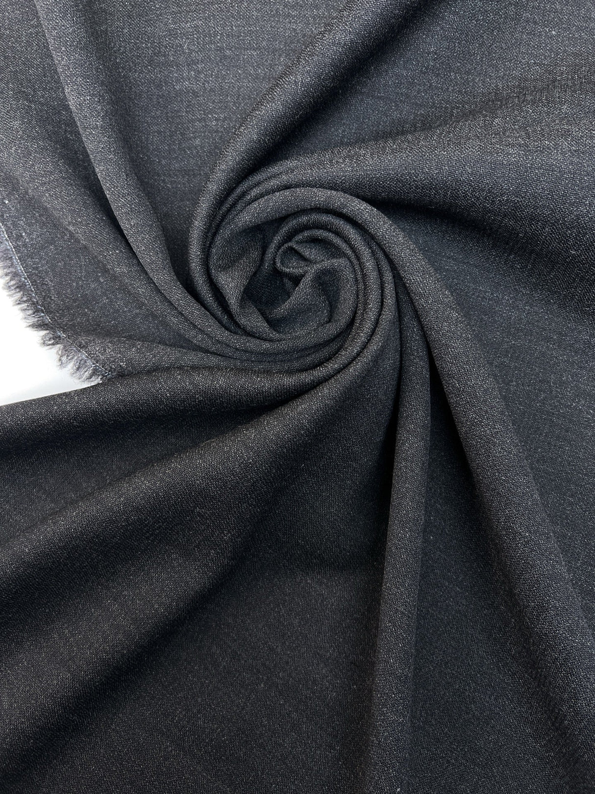Italian Wool Fabric Gray Black