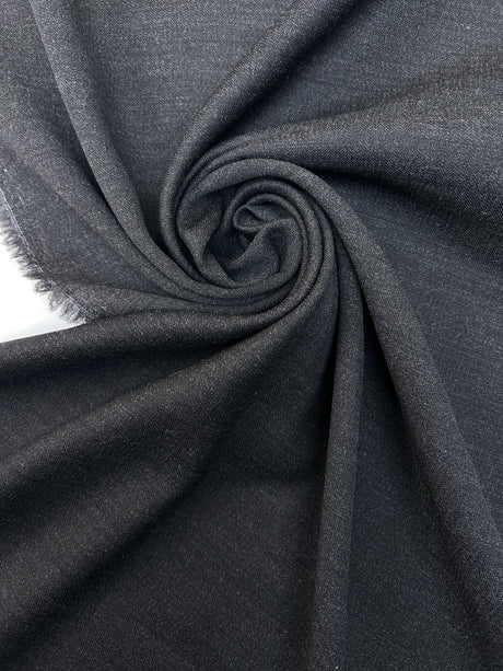 Italian Wool Fabric Gray Black