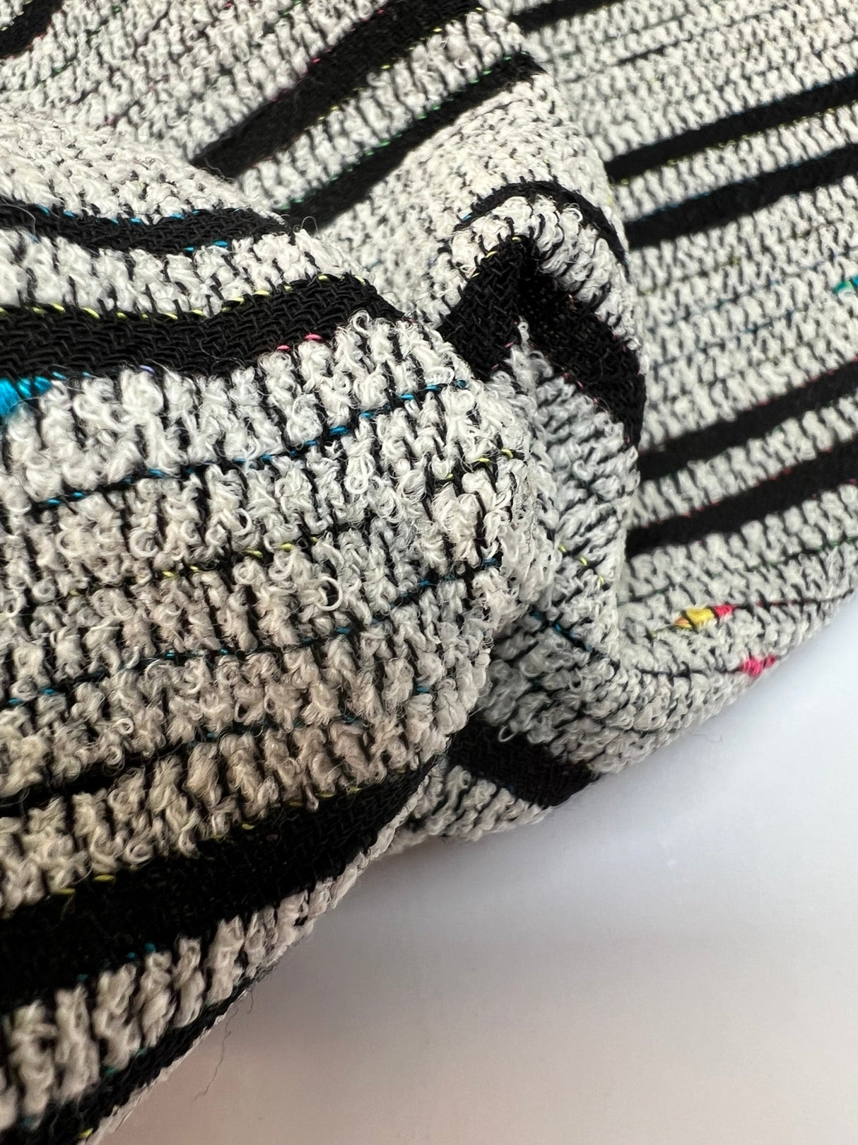 Italian Wool Striped Fabric Multicolour