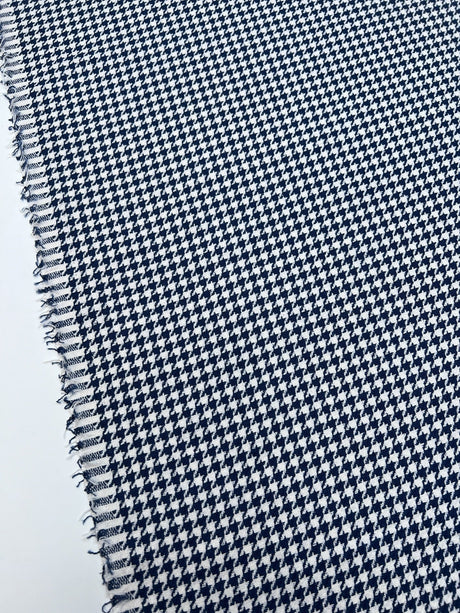Cotton Houndstooth Tweed Fabric