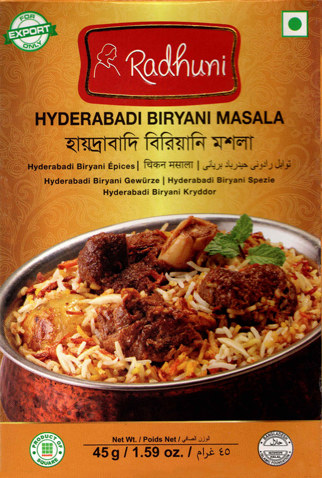 Radhuni Hyderabadi Biryani Masala 45 Gm