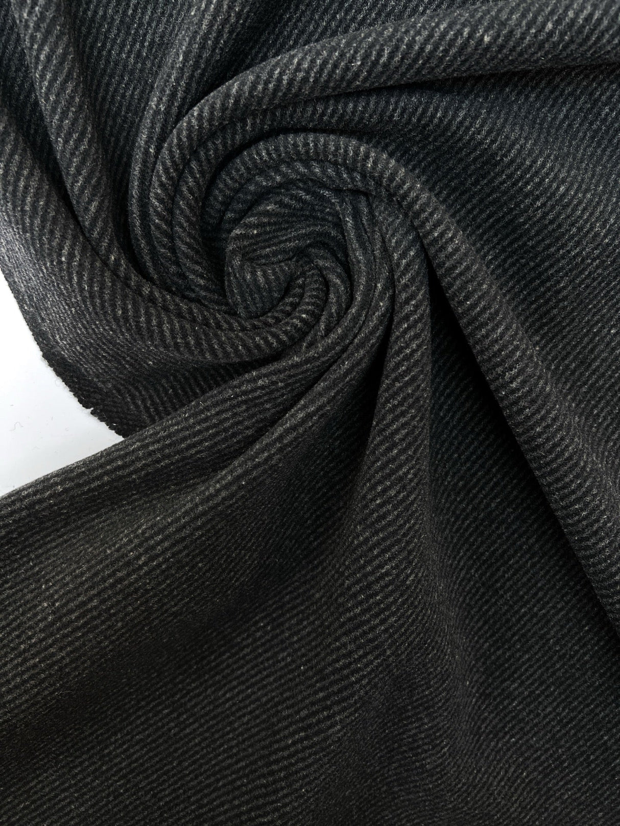 Wool Blend Tweed Gray Black