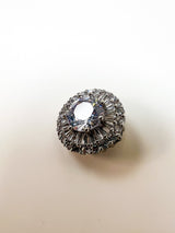 Silver Sewing Notions With Crystals