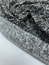 Cotton Tweed Lurex in Silver Black White
