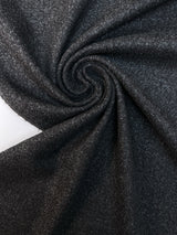 Italian Bouclé Coat Fabric Gray Black