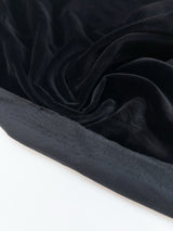 Black Viscose Cotton Velvet