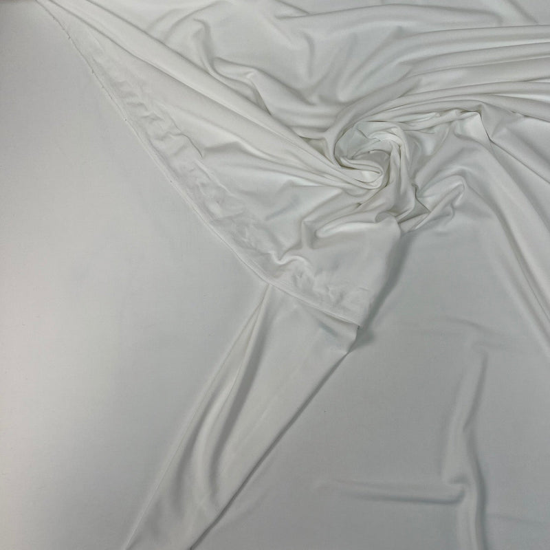 White Polyester Elastane Knitted Sportswear Fabric