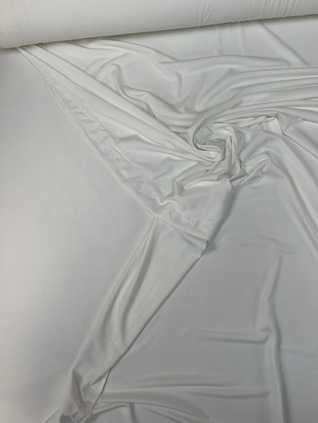 White Polyester Elastane Knitted Sportswear Fabric