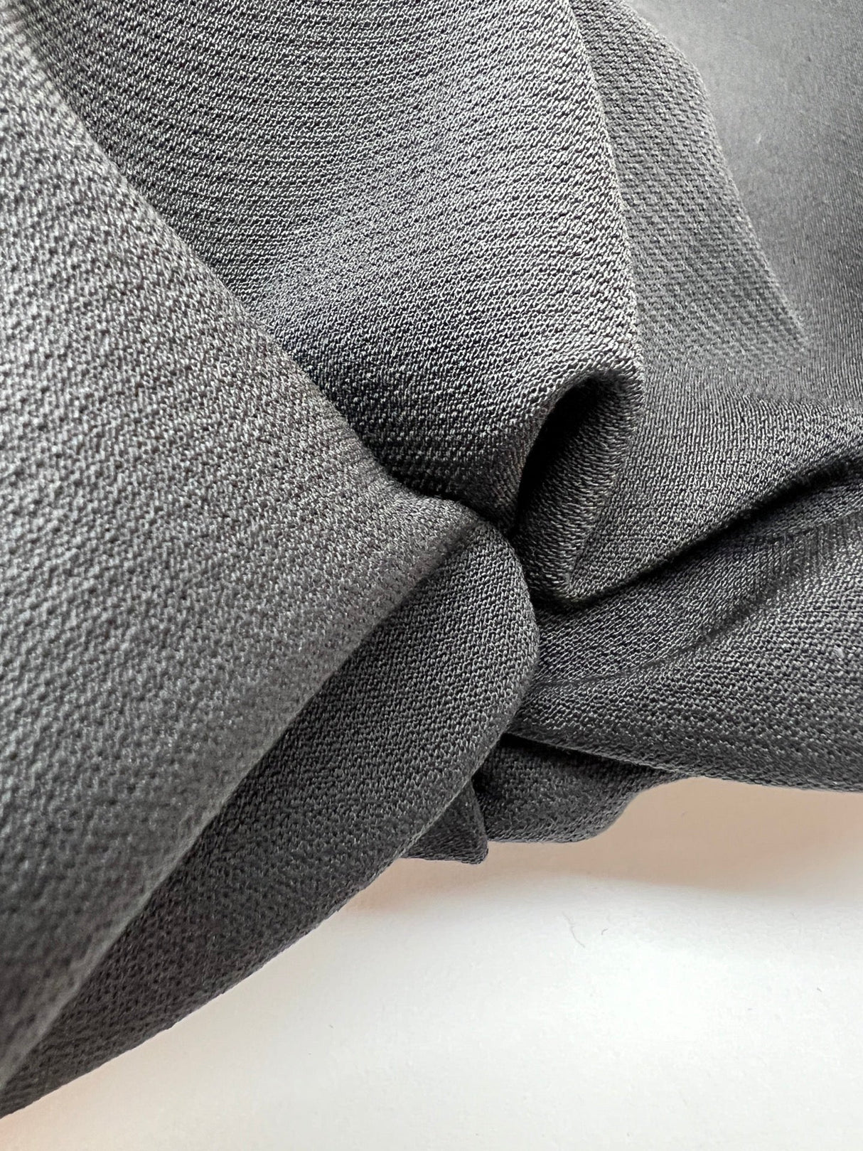 Black Wool Polyamide Cotton Suit Fabric
