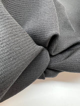 Black Wool Polyamide Cotton Suit Fabric
