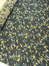 Wool Blend Woven Abstract Beige-Blue