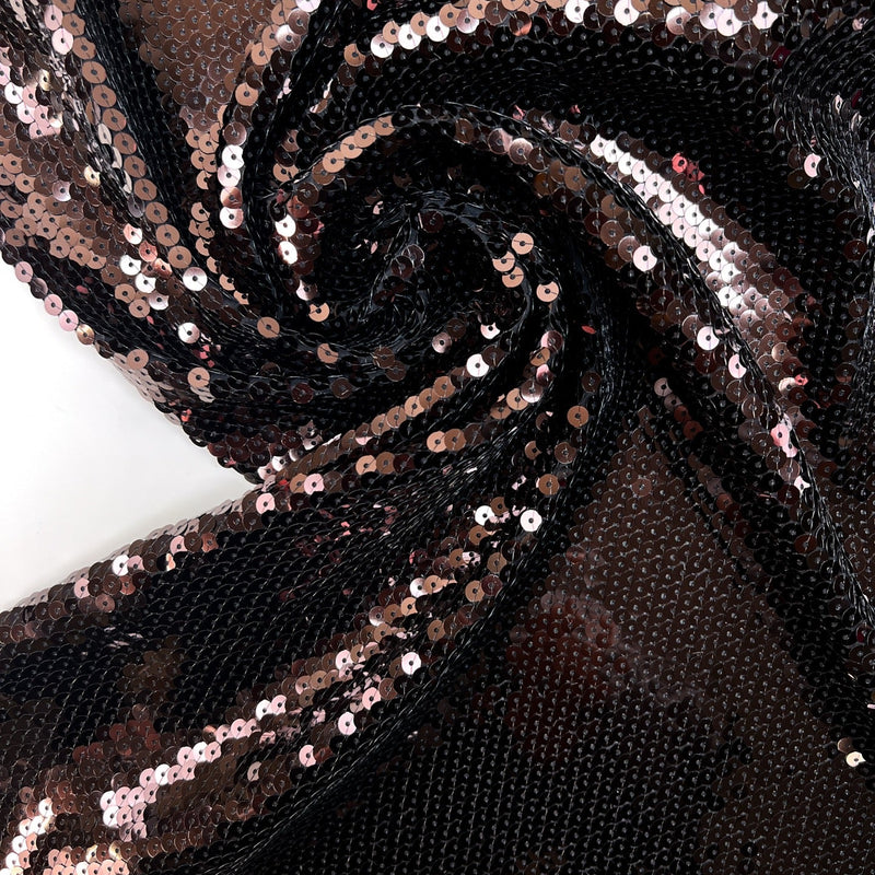 Polyamide Crepe with Sequins Brown Black