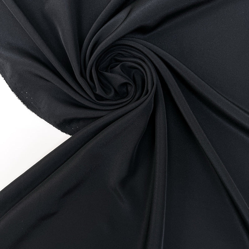 Polyester Crepe Fabric Blue Black