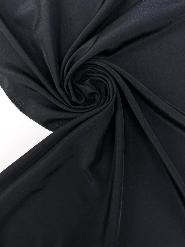 Polyester Crepe Fabric Blue Black