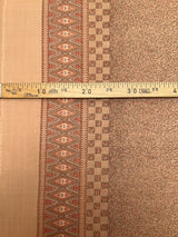 Printed Wool Staple Fabric Brown Beige