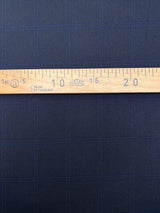 Polyester Elastane Checked Blue Suit Fabric