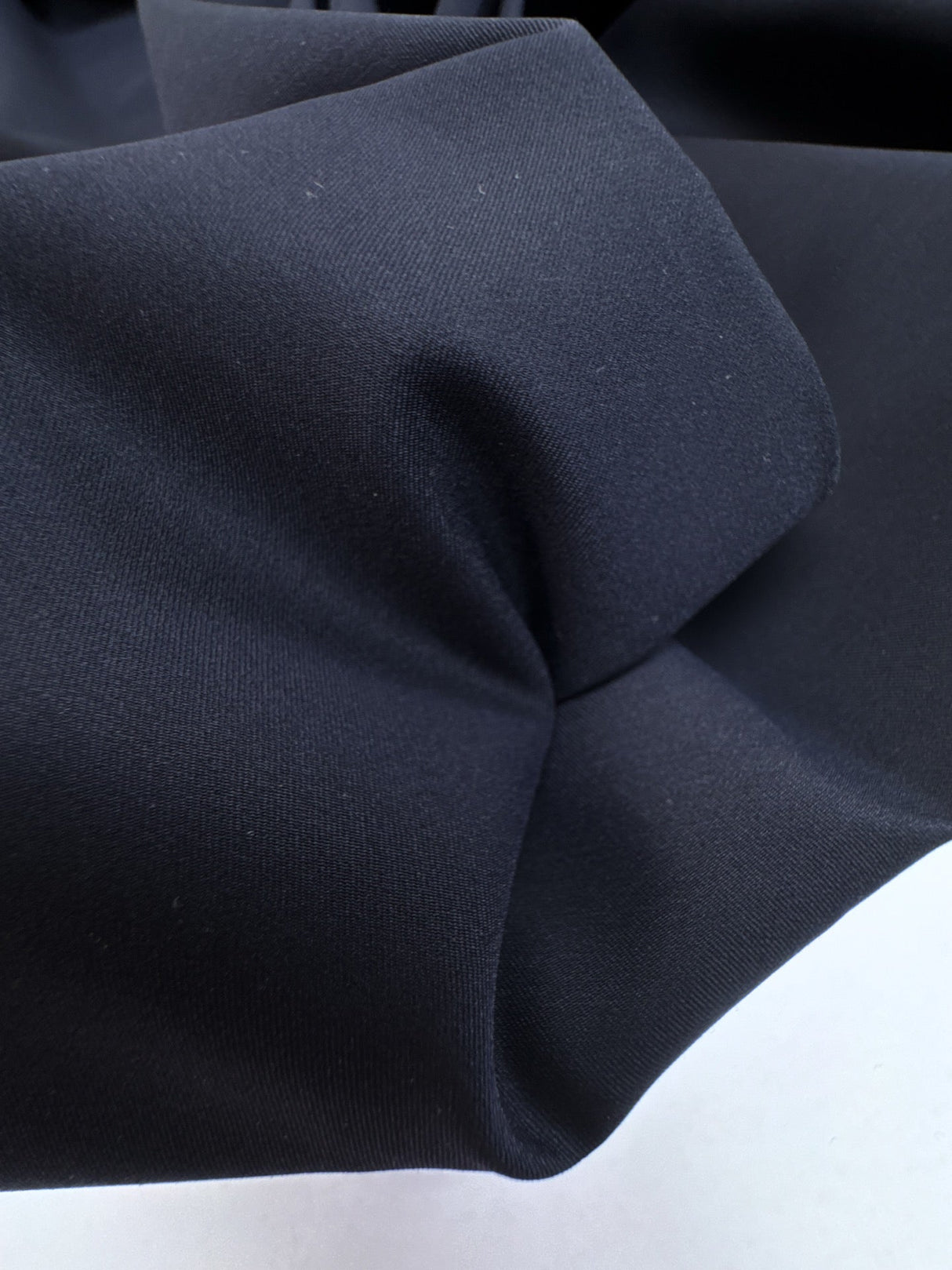 Blue Black Wool Twill