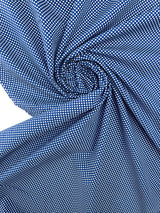 Cotton Poplin Blue Polka Dot