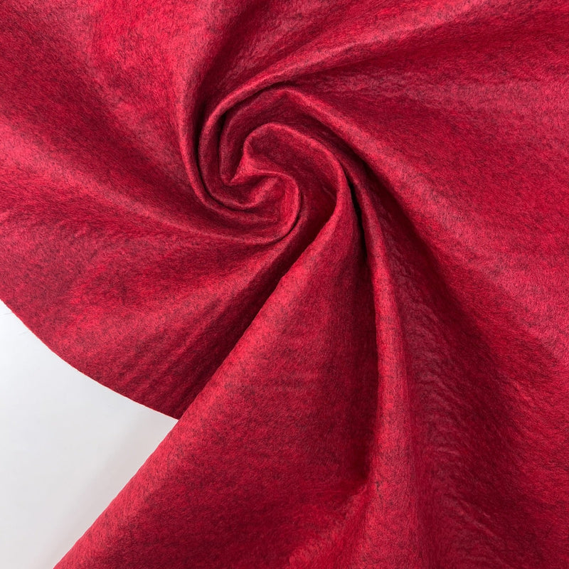 Viscose Melange Fabric in Shades of Red