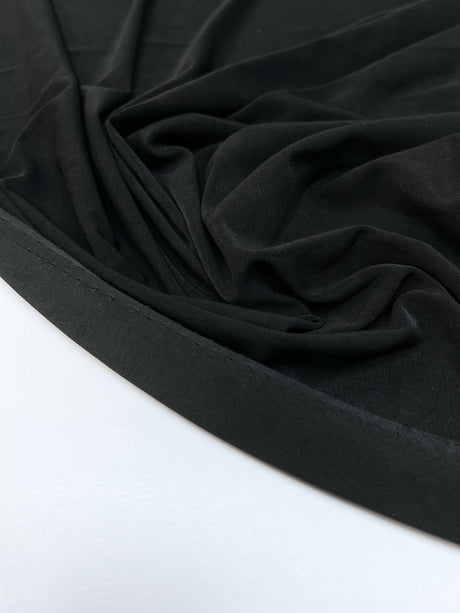 Black Polyamide Elastane Knit Fabric